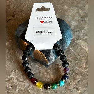 Handmade Chakra Lava Bracelet